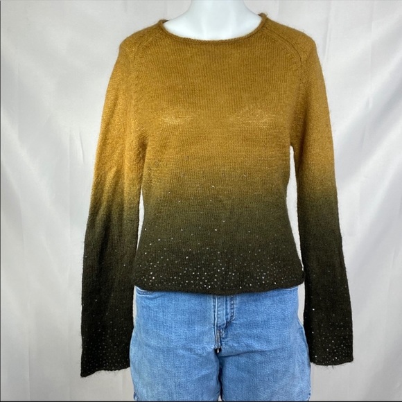 Tailor B. Moss Sweaters - Tailor B. Moss mohair sweater gold & black ombré